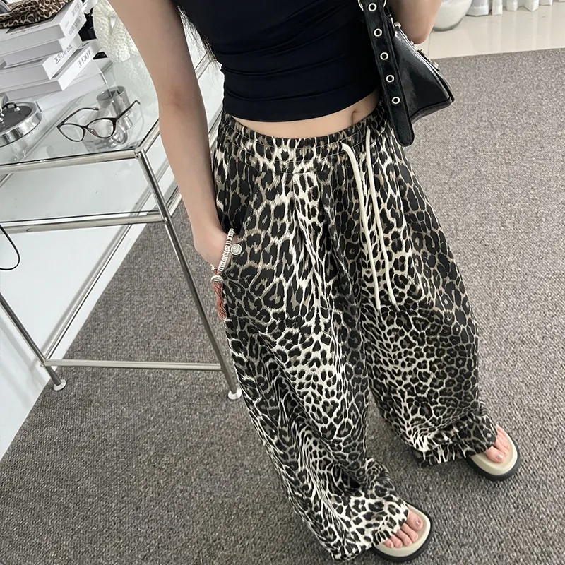 Fuccykee Casual Pants Women's Leopard Print-2