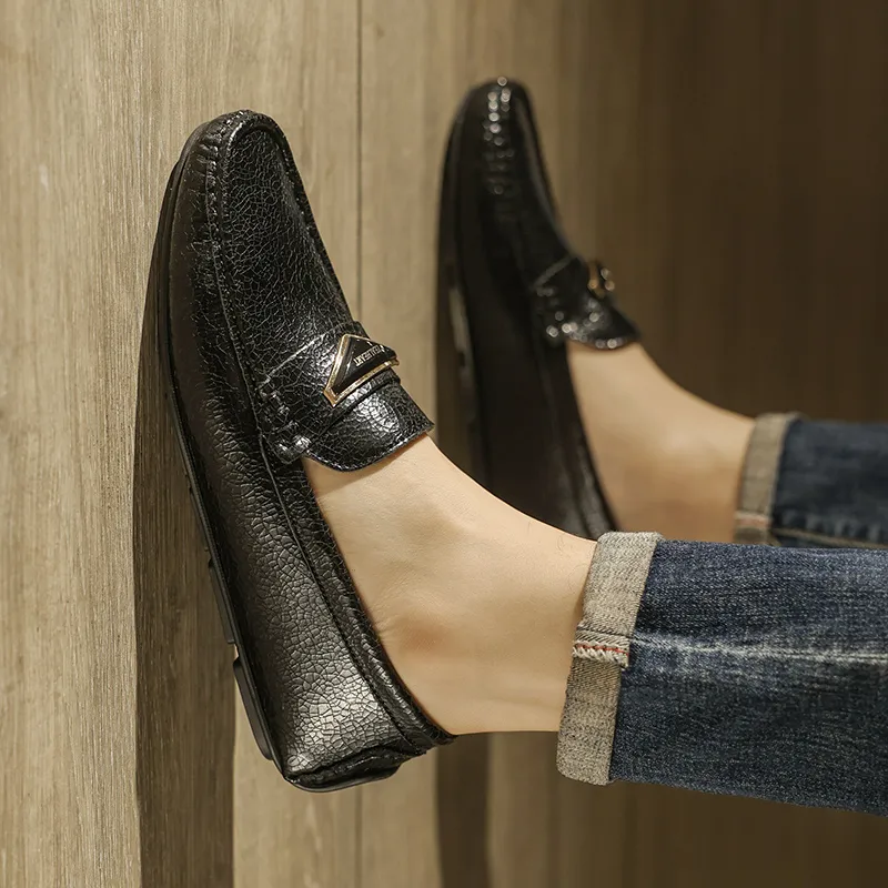 KUPE Gommino Loafers Men Black/Silver-2