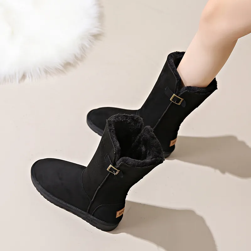 KUPE Warm Wear Resistant Slip Resistant Knee High Snow Boots Women's-1