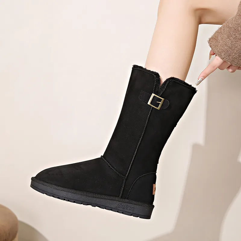 KUPE Warm Wear Resistant Slip Resistant Knee High Snow Boots Women's-5