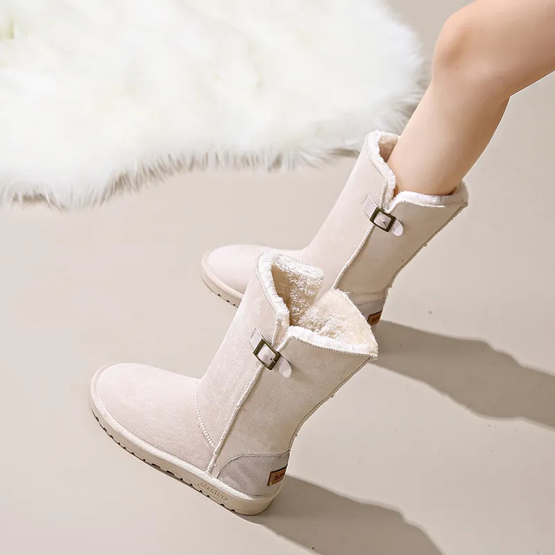 KUPE Warm Wear Resistant Slip Resistant Knee High Snow Boots Women's-7