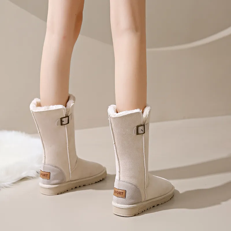 KUPE Warm Wear Resistant Slip Resistant Knee High Snow Boots Women's-9