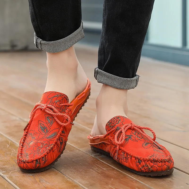 KUPE Abrasion-Resistant Wrap-toe Slippers Men's-14