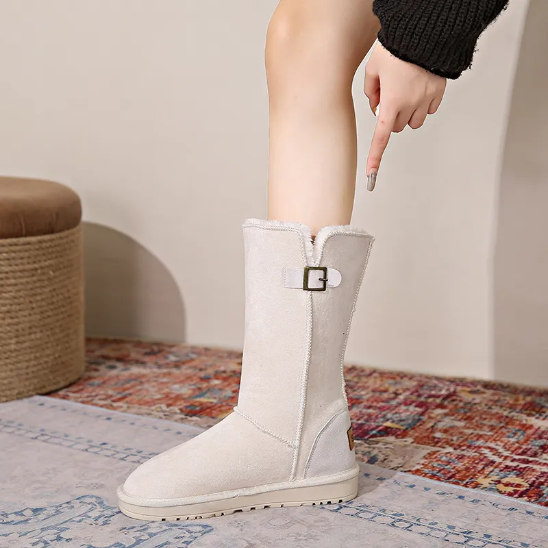 KUPE Warm Wear Resistant Slip Resistant Knee High Snow Boots Women's-11