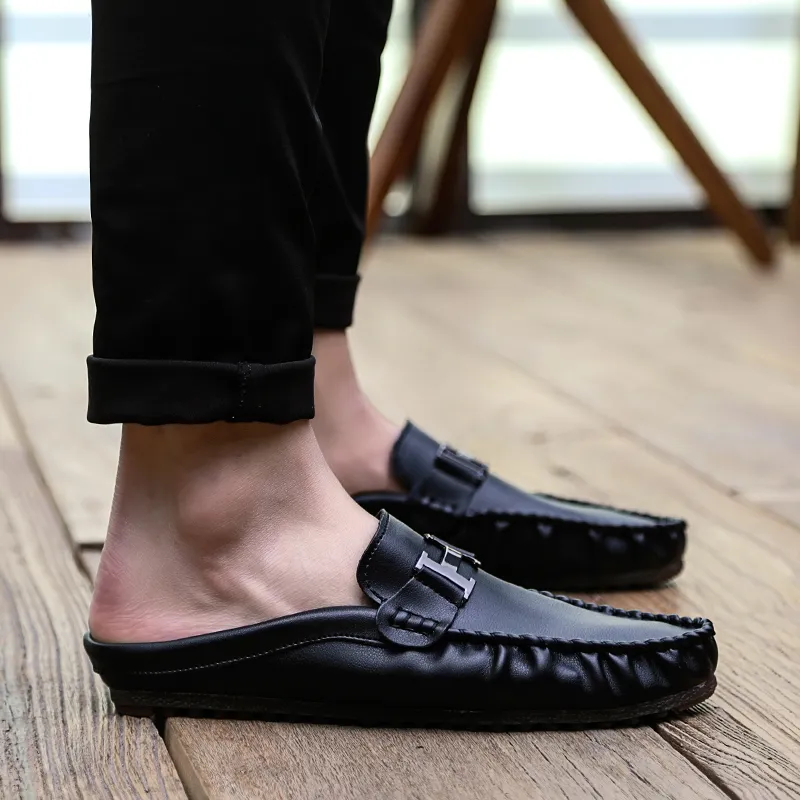 KUPE Abrasion-Resistant Wrap-toe Slippers Men's-3
