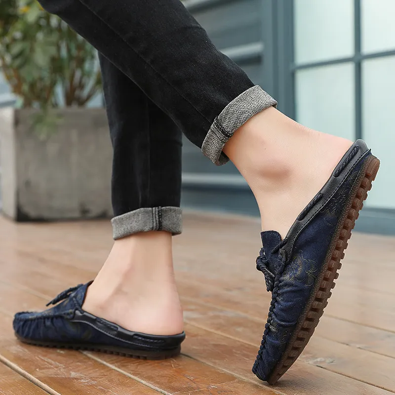 KUPE Abrasion-Resistant Wrap-toe Slippers Men's-9