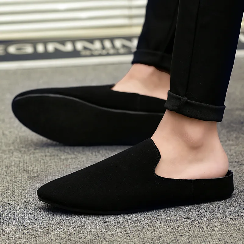KUPE Rubber Sole Slip Resistant Closed Toe Slippers Men's-5