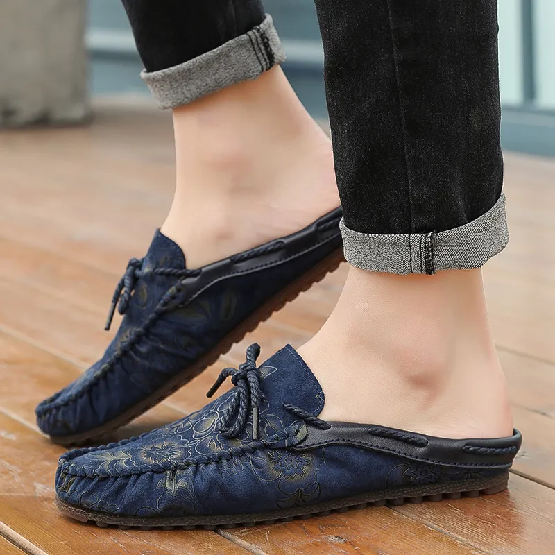 KUPE Abrasion-Resistant Wrap-toe Slippers Men's-8