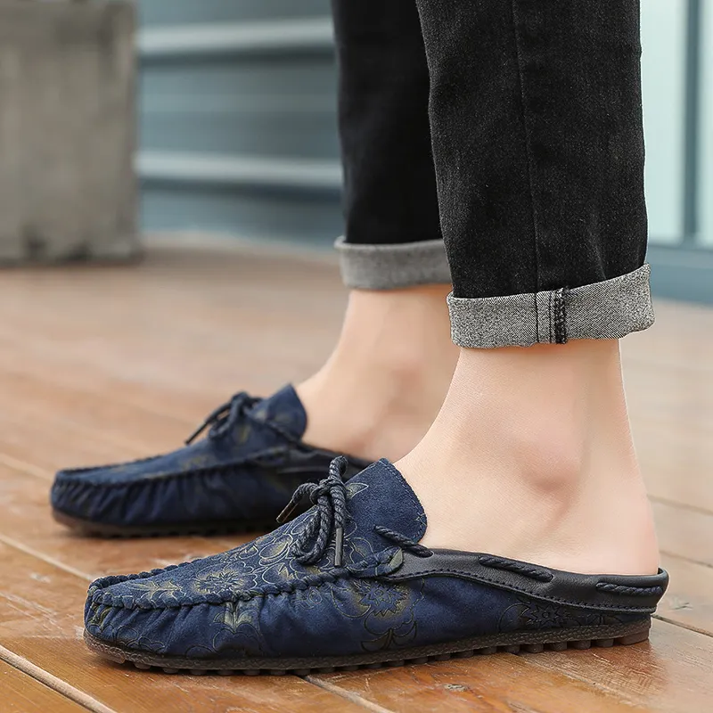KUPE Abrasion-Resistant Wrap-toe Slippers Men's-7