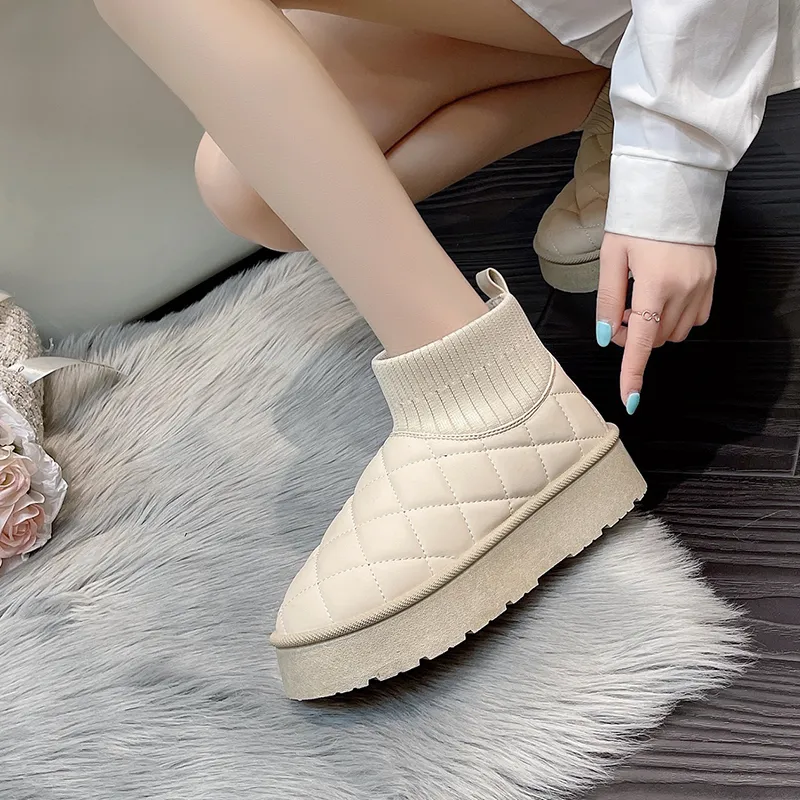 KUPE Thermal Abrasion Resistant Cushioning Coverage Short Snow Boots Women's-5
