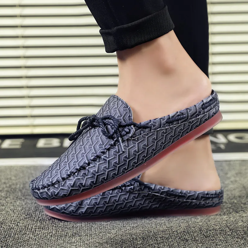 KUPE Slip Resistant Abrasion Resistant Wrap toe Slippers Men's-3