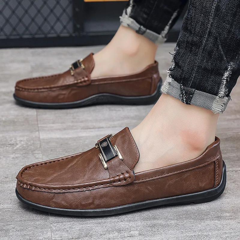 KUPE Men's Casual Shoes Men Low Top Black/Brown-9