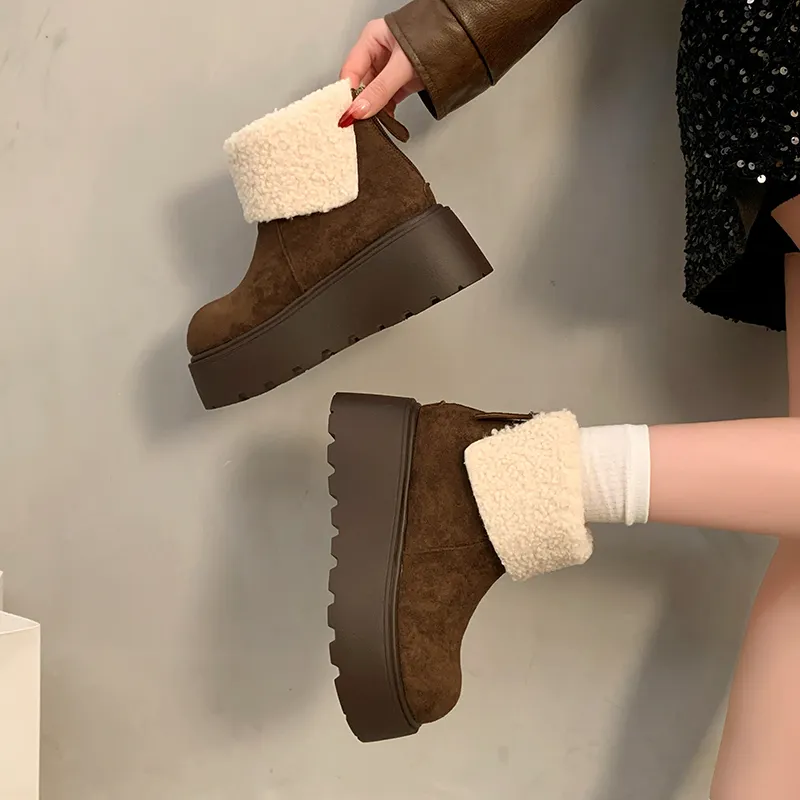 KUPE Warm Slip Resistant Coverage Short Snow Boots Women's-8