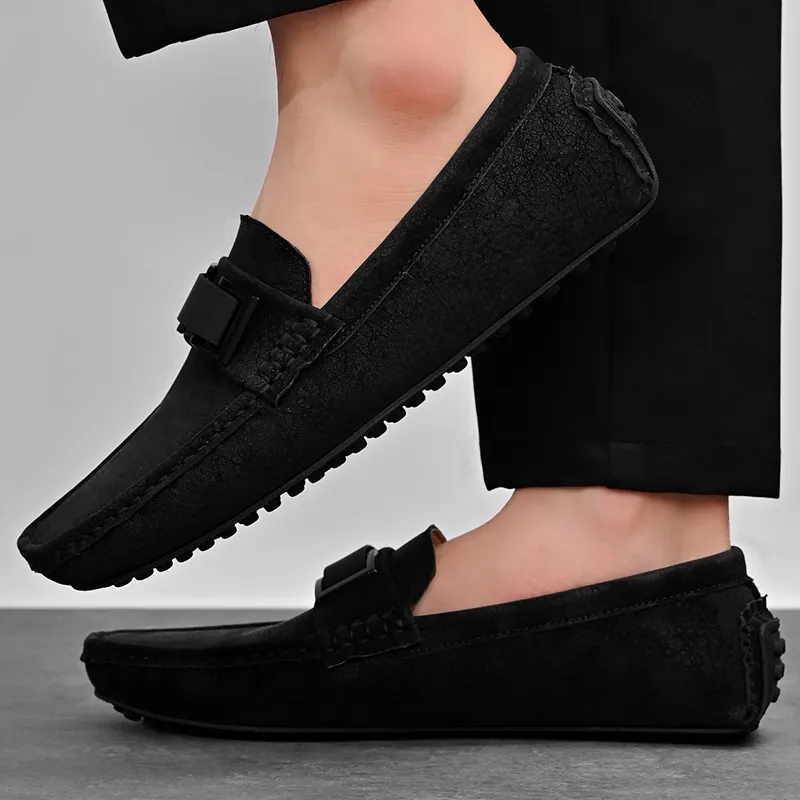 KUPE Gommino Loafers Men Black-17