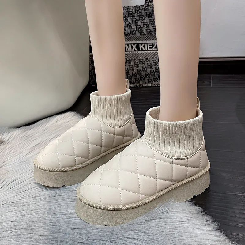 KUPE Thermal Abrasion Resistant Cushioning Coverage Short Snow Boots Women's-4