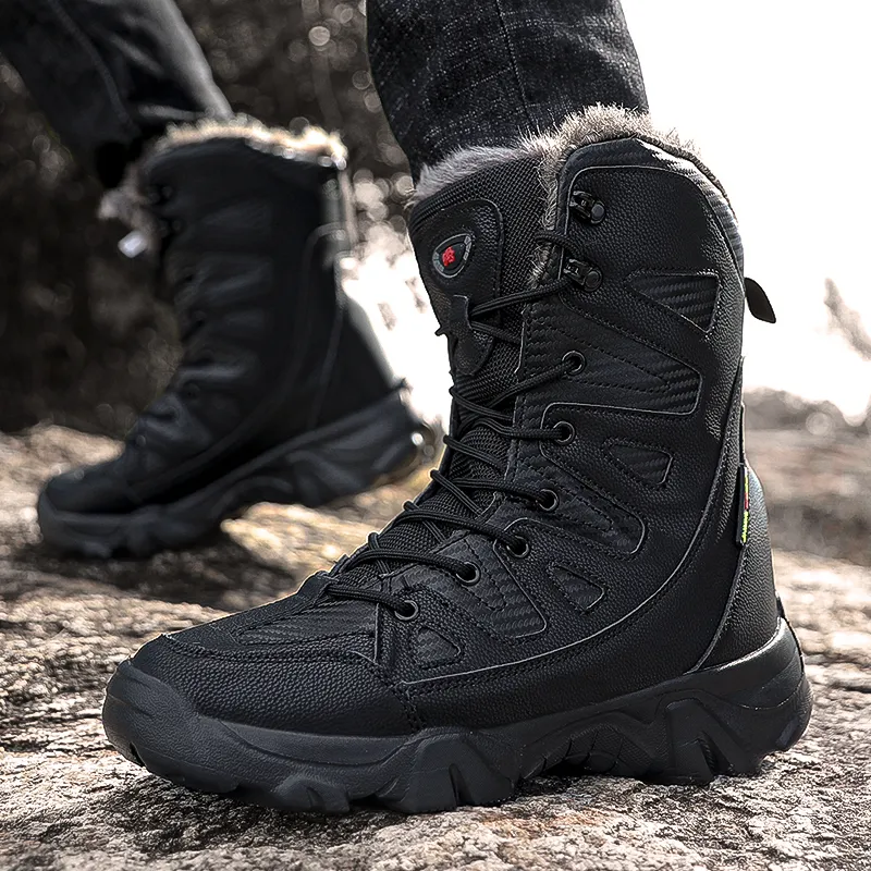 KUPE Slip Resistant Coverage Short Snow Boots Men's-2