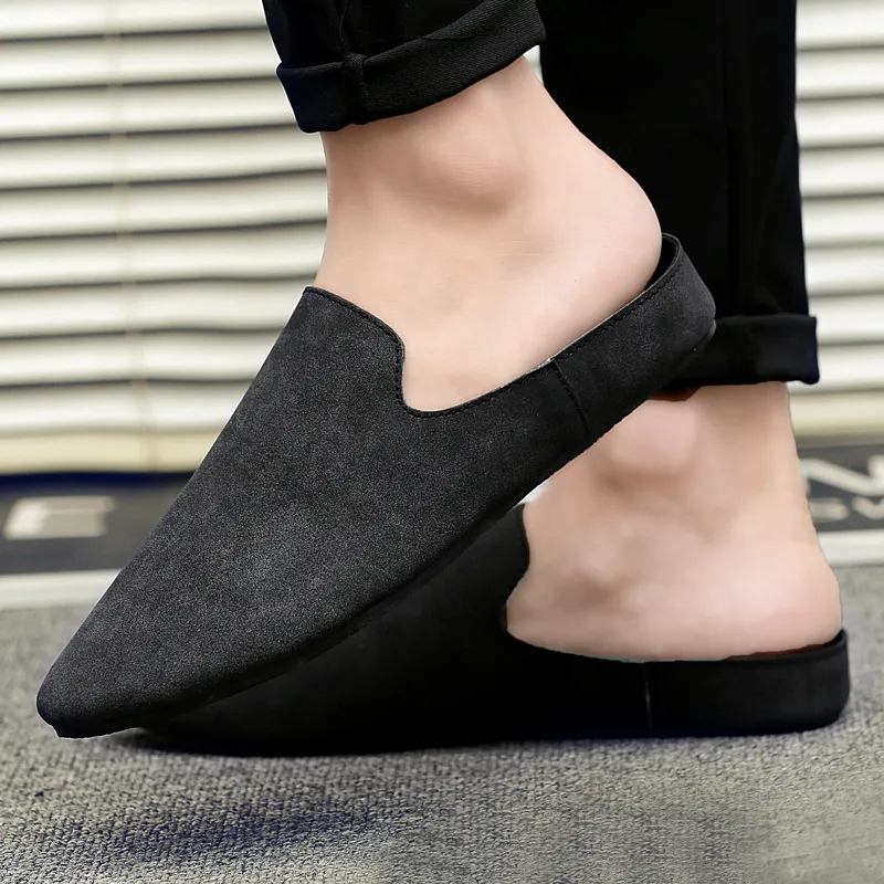 KUPE Rubber Sole Slip Resistant Closed Toe Slippers Men's-9