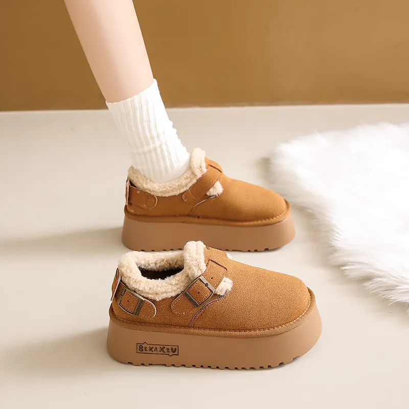 KUPE Warm Wear Resistant Cushioning Slip Resistant Coverage Ankle Length Snow Boots Women's-7