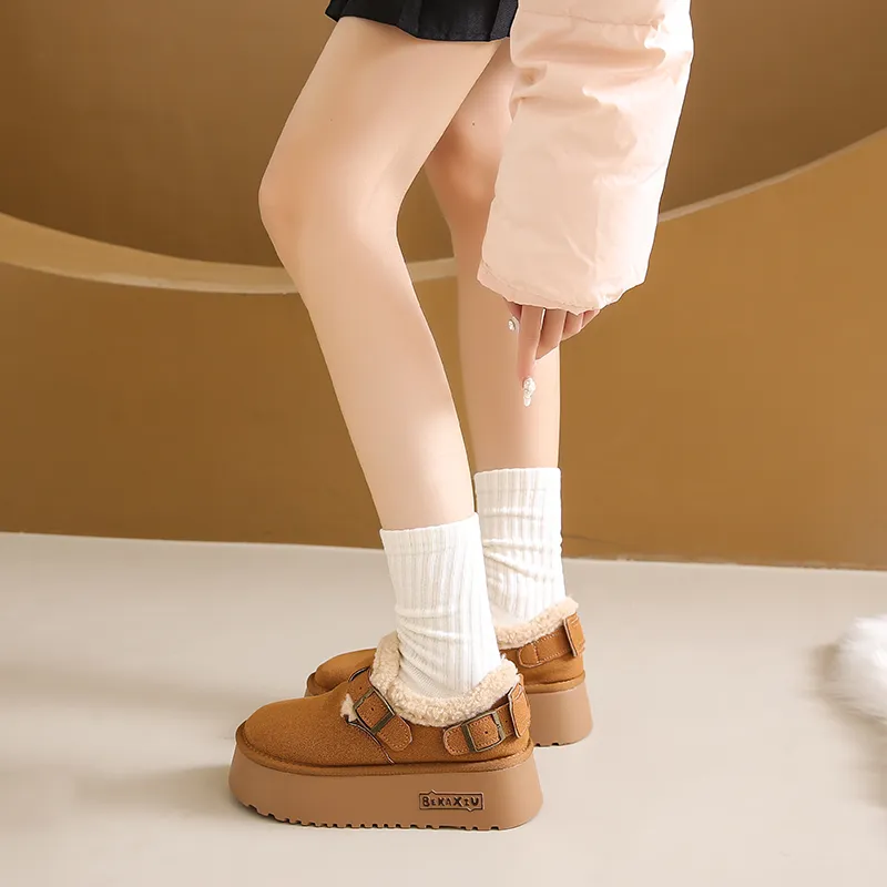 KUPE Warm Wear Resistant Cushioning Slip Resistant Coverage Ankle Length Snow Boots Women's-10