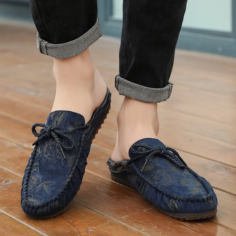 KUPE Abrasion-Resistant Wrap-toe Slippers Men's-10