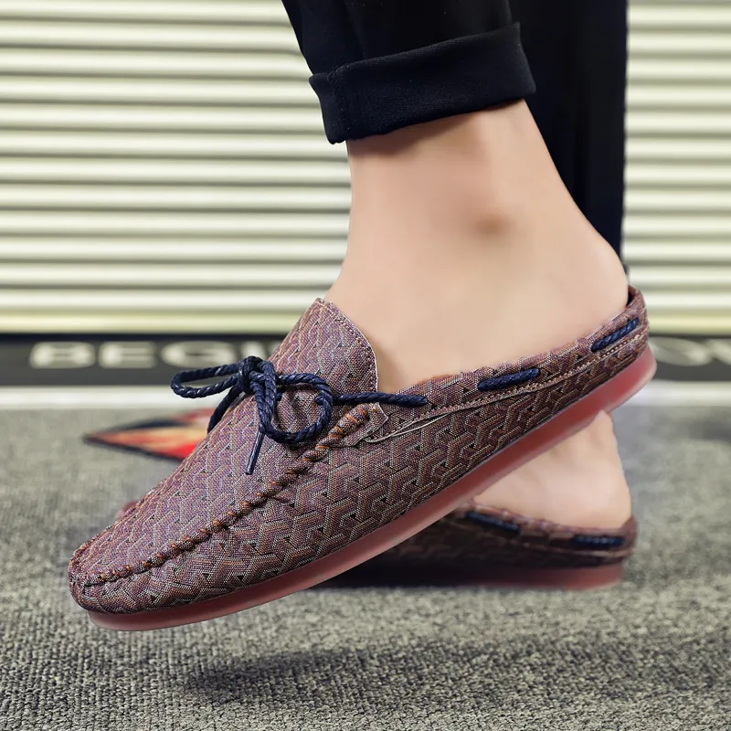 KUPE Slip Resistant Abrasion Resistant Wrap toe Slippers Men's-15