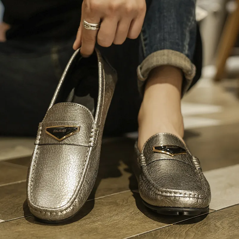 KUPE Gommino Loafers Men Black/Silver-5