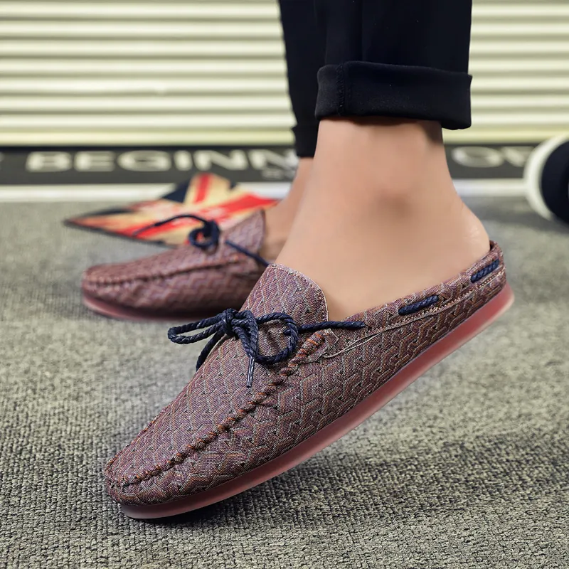 KUPE Slip Resistant Abrasion Resistant Wrap toe Slippers Men's-14