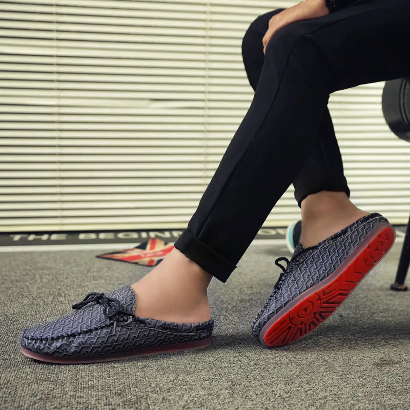 KUPE Slip Resistant Abrasion Resistant Wrap toe Slippers Men's-5
