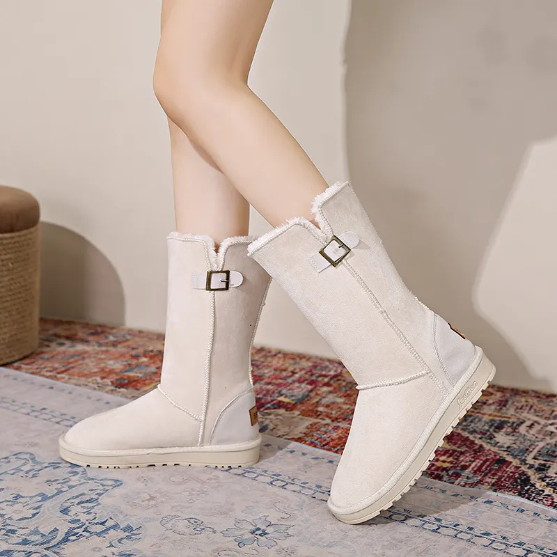 KUPE Warm Wear Resistant Slip Resistant Knee High Snow Boots Women's-12