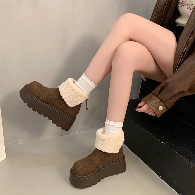 KUPE Warm Slip Resistant Coverage Short Snow Boots Women's-7