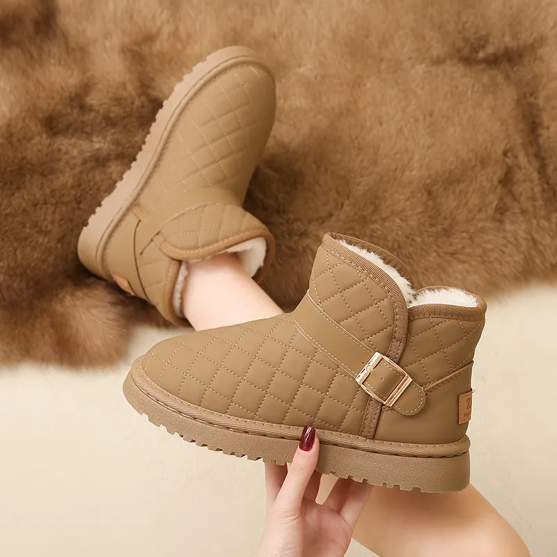 KUPE Anti Slip And Wear Resistant Warm Short Snow Boots Women's-1