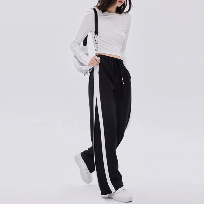 F·dragon Casual Pants Unisex Black White-4