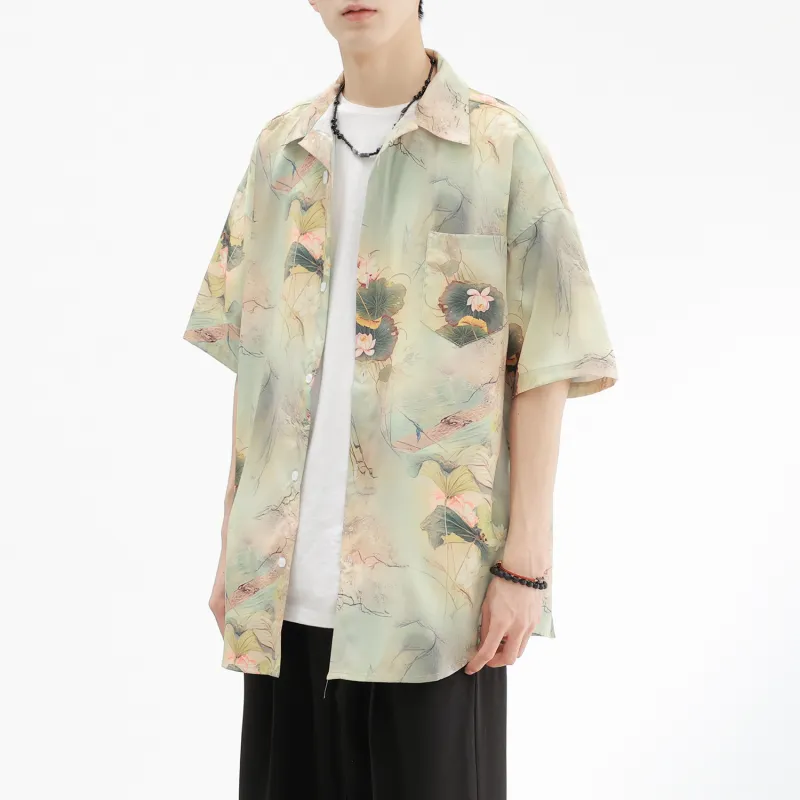 F·dragon Shirts Unisex Penglai Immortal Island Green-3