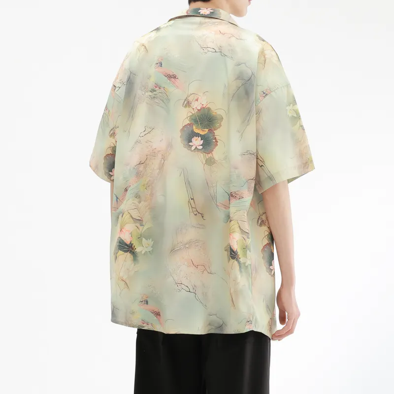F·dragon Shirts Unisex Penglai Immortal Island Green-2