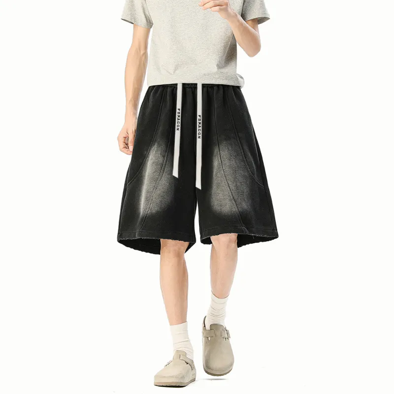 F·dragon Denim Shorts Unisex Black-2