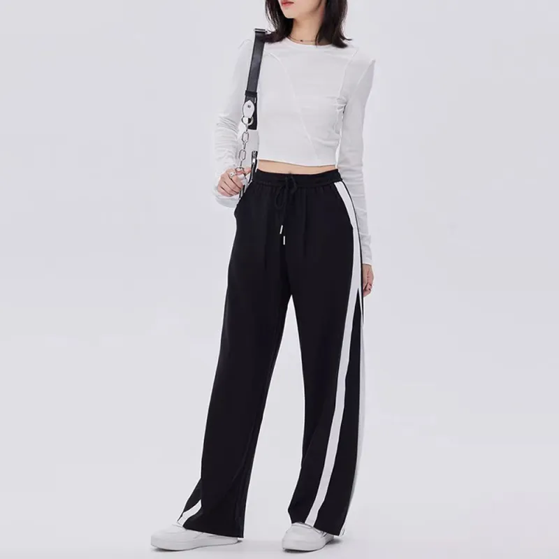 F·dragon Casual Pants Unisex Black White-5
