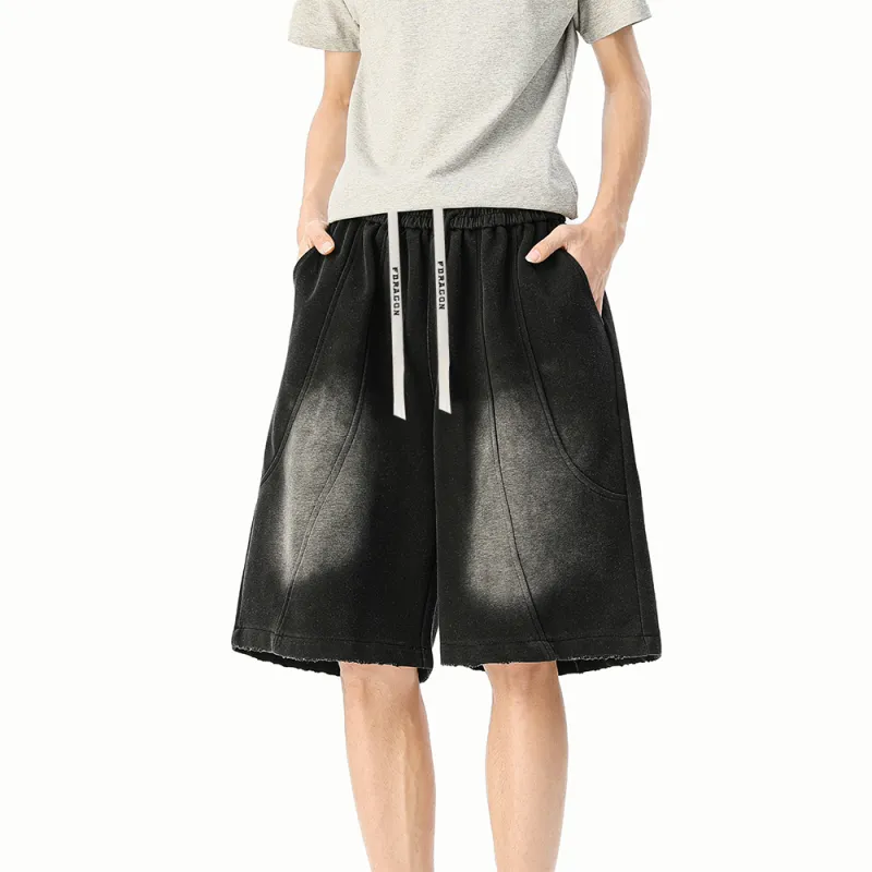F·dragon Denim Shorts Unisex Black-3