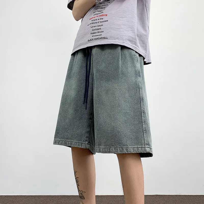 F·dragon Denim Shorts Unisex Blue-3