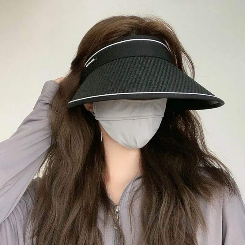 TUCANO Straw Woven PVC Sun Protection Hats Women's-13