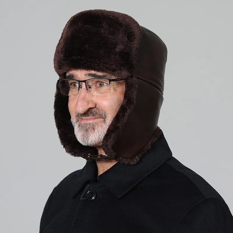 TUCANO Cow Leather Trapper Hats Unisex-13