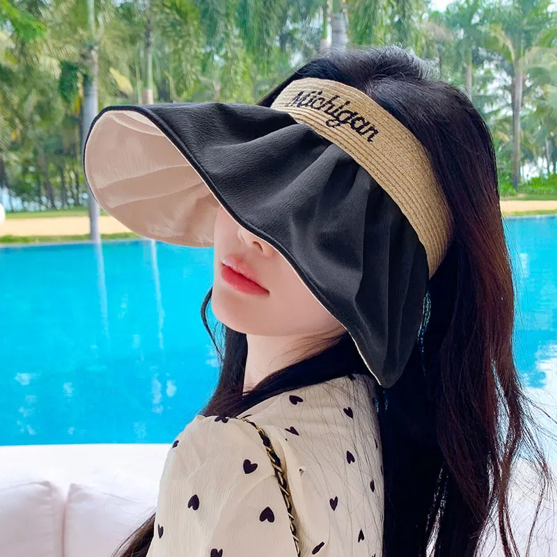 TUCANO Double Sided Two Tone Polyester Sun Protection Hats Women's Double Sided Two Tone-11