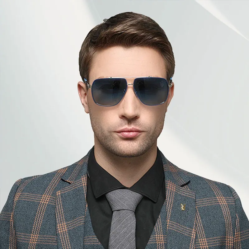 TUCANO TR/Memory Plastic Metal Aviator Sunglasses Unisex-3
