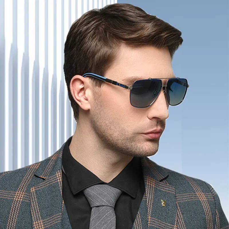 TUCANO TR/Memory Plastic Metal Aviator Sunglasses Unisex-4