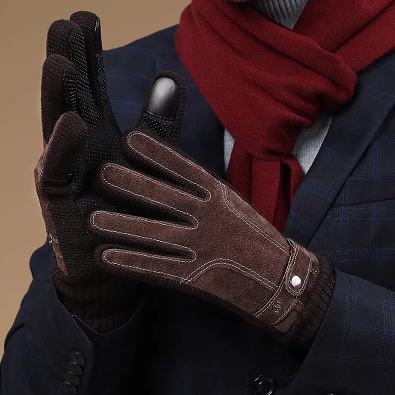 TUCANO Pig Leather Knit Gloves Unisex-5