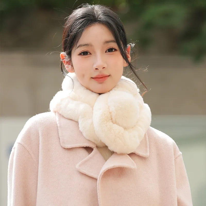 TUCANO Rex Rabbit Fur Knit Scarves Unisex-1
