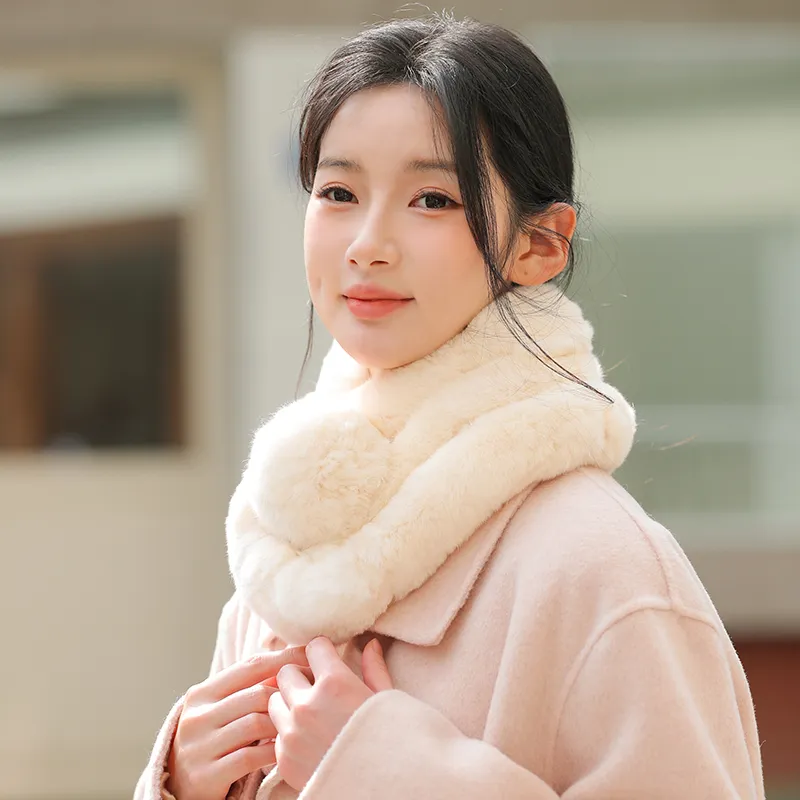TUCANO Rex Rabbit Fur Knit Scarves Unisex-3