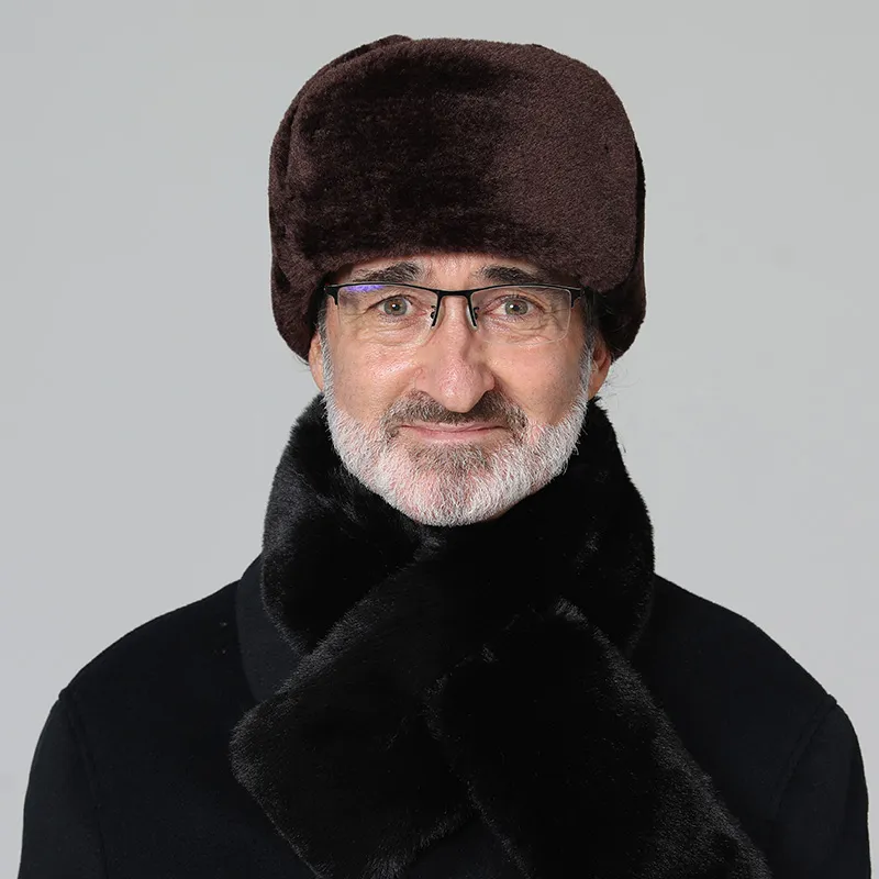 TUCANO Cow Leather Trapper Hats Unisex-11
