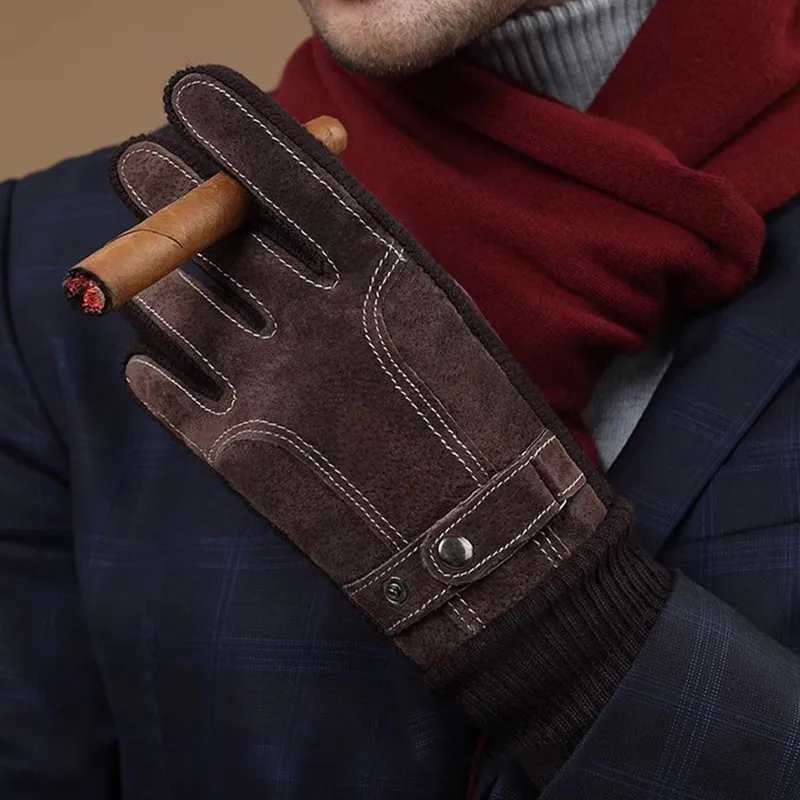 TUCANO Pig Leather Knit Gloves Unisex-8