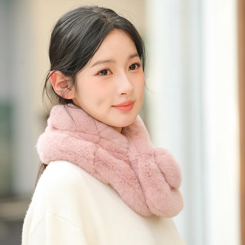 TUCANO Rex Rabbit Fur Knit Scarves Unisex-9