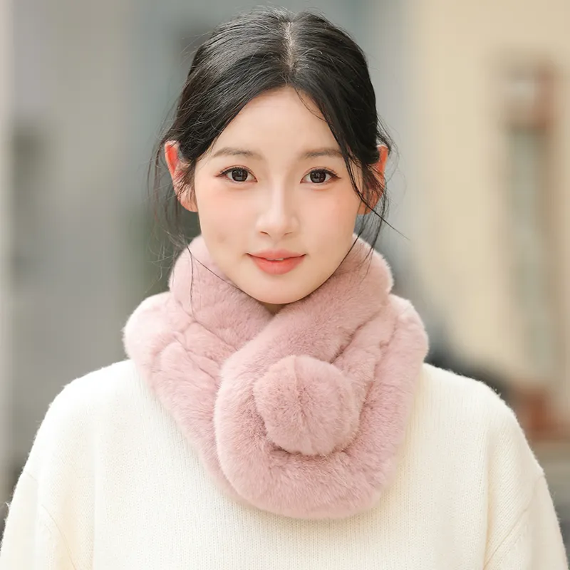 TUCANO Rex Rabbit Fur Knit Scarves Unisex-8
